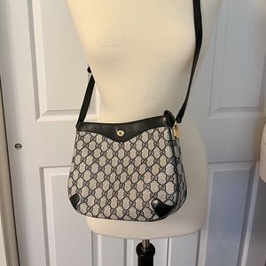 Gucci GG Crossbody Purse Handbag Navy